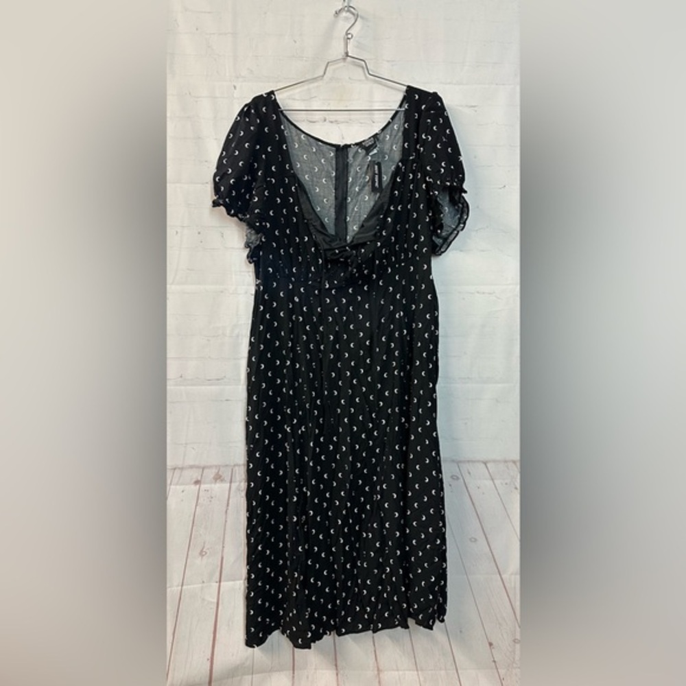 Black Crescent-Print Midi Dress - Women